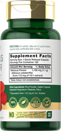 Hibiscus Flower Extract 1100 Mg | 120 Capsules | Non-Gmo, Gluten Free Supplement