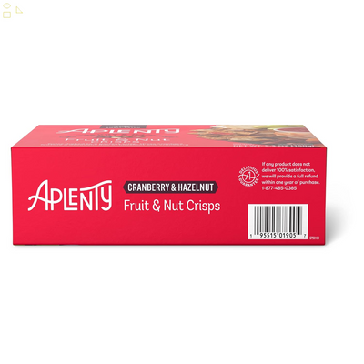 , Aplenty Fruit & Nut Crisps, Cranberry & Hazelnut, 5.3 Oz