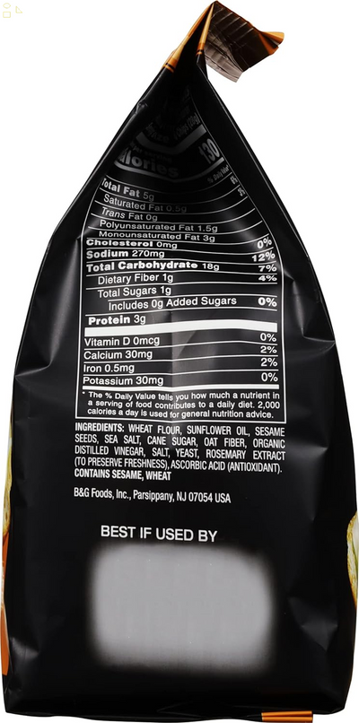 New York Style Bagel Crisps, Sesame, 6 Ounce