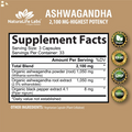 Organic Ashwagandha 2100Mg - 100 Vegan Capsules 100% Pure Organic
