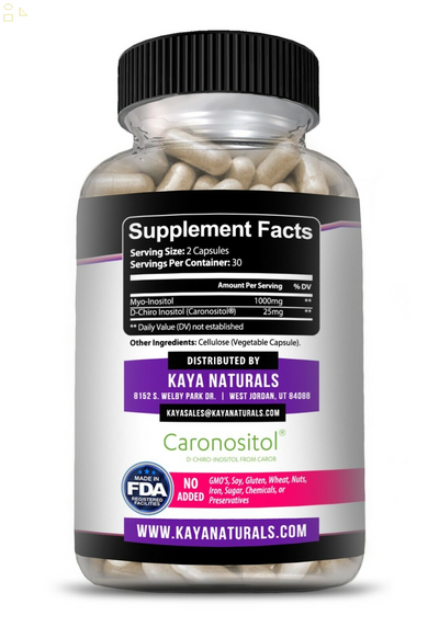 Myo & D-Chiro Inositol plus 60Ct, Women Hormone Support, Manage Stress