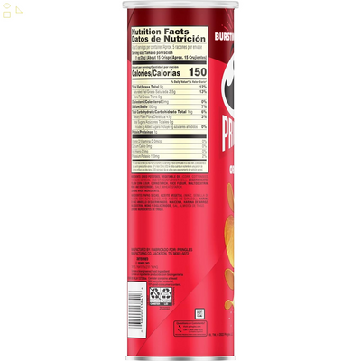 Pringles Potato Crisps Chips, Lunch Snacks, On-The-Go Snacks, Original, 5.2Oz Can (1 Can)