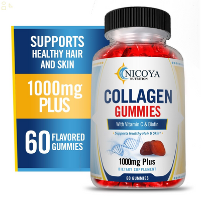 Premium Collagen Hair, Skin and Nails Gummies, Reduce Wrinkles 1000Mg+ 60Ct