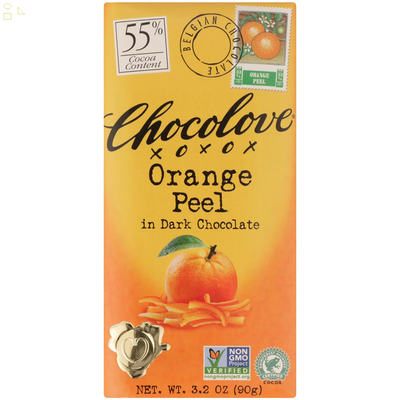 Chocolove Orange Peel in Dark Chocolate, 3.2 Oz