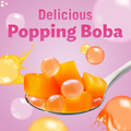 Del Monte® Bubble Fruit™ Peach Strawberry Lemonade Peaches & Popping Boba with Sweetened Juice 4-3.5 Ounce Cups (Pack of 4), Orange