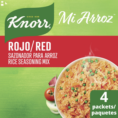Knorr Rojo Red Rice Seasoning Mix, 2.39 Oz 4 Count