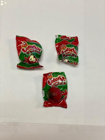 BENY LOCOCHAS PEG BAG HARD CANDY with CHILI POWDER CENTER 5.1OZ 18PCS (WATERMELON (SANDIA))