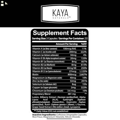 Eye Health Supplement, Lutein and Zeaxanthin, Vision Health, Eye Strain Support
