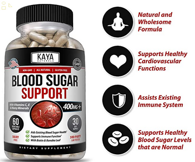 (2 Pack) Blood Sugar Support 60Ct Alpha Lipoic Acid Cinnamon Biotin Magnesium