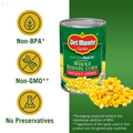 Del Monte Canned No Salt Added Golden Sweet Whole Kernel Corn, 15.25 Oz Packaging may vary 