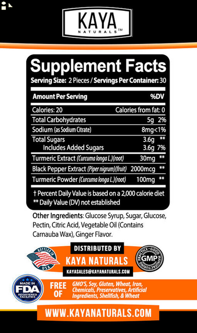(2 Pack) Turmeric Curcumin Ginger Gummies 60 Count, Pain Relief & Joint Support