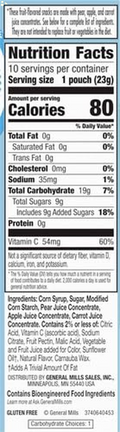 Mott'S Fruit Flavored Snacks, Assorted Fruit, Pouches, 0.8 Oz, 10 Ct