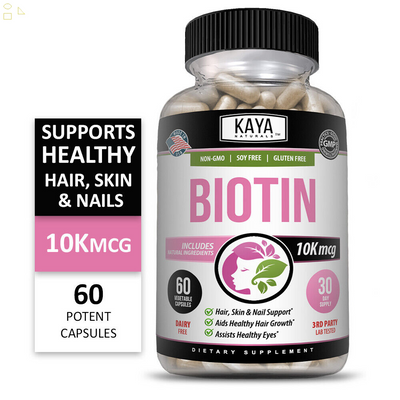 (2 Pack) Biotin Hair Growth 120Ct, Healthy Hair, Skin & Nails, with Calcium