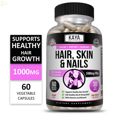 (2 Pack) Hair Skin Nail 60Ct Calcium Iron Biotin Vitamins a C B1 B5 B6 B12 E D3