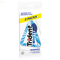 Trident White Sugar Free Gum, Peppermint Flavor, 3 Packs (48 Pieces Total)