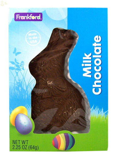 Solid Milk Chocolate Easter Bunny Rabbit, 2.25 Ounce, Pack of 3