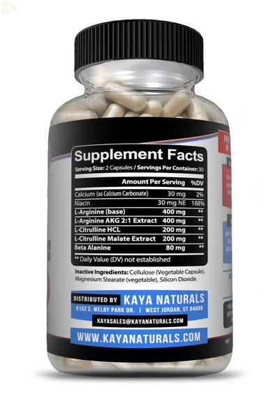 L-Arginine 60 Nitric Oxide Testosterone Booster Beta Alanine L Citrulline