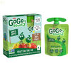 Gogo Squeez Applesauce, Apple Apple, 3.2 Ounce (4 Pouches), Gluten Free, Vegan Friendly, Unsweetened Applesauce, Recloseable, BPA Free Pouches