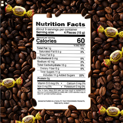 Colombina Coffee Delight Chewy Candy, Gluten-Free Soft Chewy Coffee Candies Made W/Authentic Colombian Coffee, 1 Pack (35 Count)