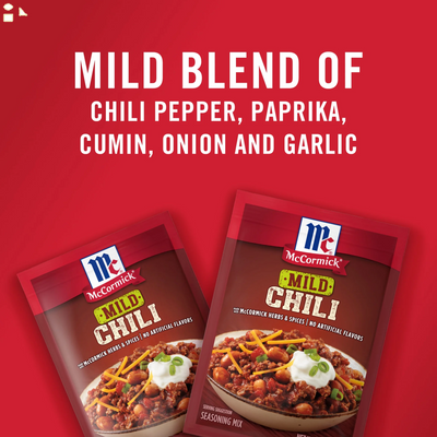 Mccormick Mild Chili Seasoning Mix, 1.25 Oz Envelope