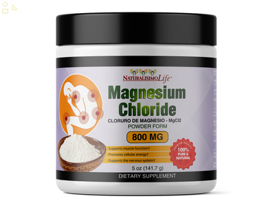 Cloruro De Magnesio Magnesium Chloride 5Oz (141.7G) 800Mg Scoop 177 Servings