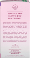 Nature'S Bounty Advanced Hair, Skin & Nails, Argan-Infused Vitamin Supplement with Biotin and Hyaluronic Acid, 150 Rapid Release Softgels, 50 Total Servings