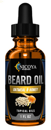 Beard Growth Oil Beard Growth, Reduce Itch, Split Ends & Frizz -Oatmeal & Honey