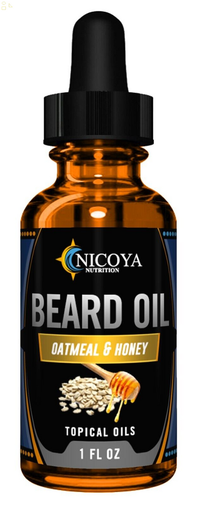 Beard Growth Oil Beard Growth, Reduce Itch, Split Ends & Frizz -Oatmeal & Honey