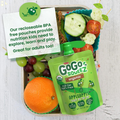 Gogo Squeez Fruit on the Go Organic, Apple Apple, 3.2 Oz (Pack of 4), Unsweetened Organic Fruit Snacks for Kids, Gluten Free, Nut Free and Dairy Free, Recloseable Cap, BPA Free Pouches