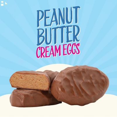 Easter Candy Box - Milk Chocolate Peanut Butter Cream Eggs, 7 Ounces (12 Pieces)