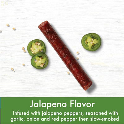 Lorissa'S Kitchen Grass Fed Beef Sticks, Jalapeño, 1 Oz. Stick - Made with 100% Grass-Fed Beef, Keto Friendly Snacks, Gluten Free, No Added Nitrites or Nitrates - (Packaging May Vary), Pack of 1