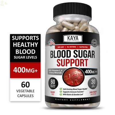 BLOOD SUGAR SUPPORT Alpha Lipoic Acid & Cinnamon 20 Herbs 60 Capsules