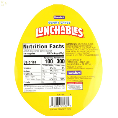 Kraft Cracker Stackers Gummy Lunchable Kit, Candy That Looks like Food, Easter 2024 Basket Stuffers, 3.1 Ounces