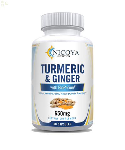 Turmeric Curcumin & Ginger- Joint Pain, Energy, Mood Booster, Brain Function