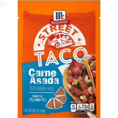 Mccormick Street Taco Carne Asada 0.87 Oz Seasoning Mix Packaging may vary