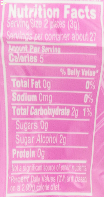 Orbit Bubblemint Sugarfree Gum, 55 Piece Bottle