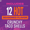 Taco Bell Hot Seasoned Flavor Crunchy Taco Shells, 12 Ct, 4.8 Oz Box