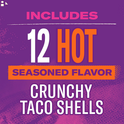 Taco Bell Hot Seasoned Flavor Crunchy Taco Shells, 12 Ct, 4.8 Oz Box
