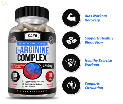 L-Arginine 60 Nitric Oxide Testosterone Booster Beta Alanine L Citrulline