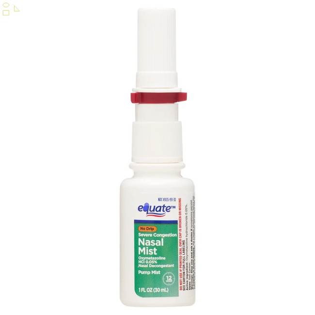 12 Hour Severe Nasal Congestion Relief Spray Pump Mist, with Menthol 60 Ml. | Compare to Afrin No Drip Severe Congestion Pump Mist