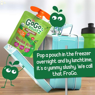 Gogo Squeez Organic Fruit & Veggiez, Apple Mixed Berry Carrot, 3.2 Ounce (4 Pouches), Gluten Free, Vegan Friendly, Unsweetened, Recloseable, BPA Free Pouches