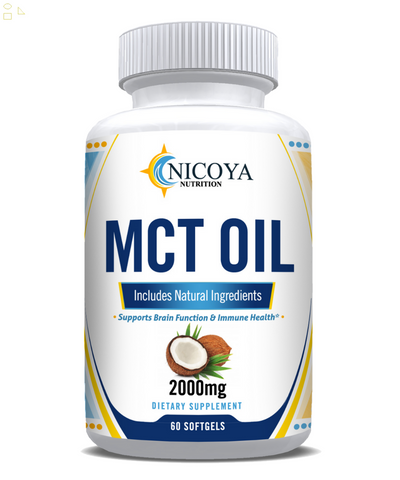 MCT Oil 2000Mg - for Skin Care, Immune Support, Energy & Brain