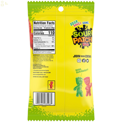SOUR PATCH KIDS Original Soft & Chewy Candy, 8 Oz Bag