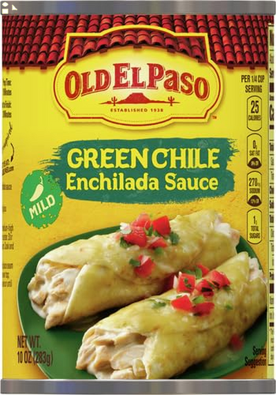 Old El Paso Mild Green Chile Enchilada Sauce, 1 Ct., 10 Oz. Packaging may vary
