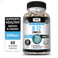 (2 Pack) B-12 Complex 60Ct Vitamin B2 B6 B12 & C Biotin Inositol Folate Choline