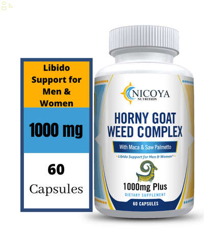Horney Goat Weed for Men & Women-With Maca, Saw Palmetto, Ginseng, L-Arginine