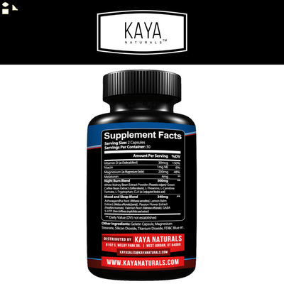 (2 Pack) Night Time Fat Burner 60Ct Appetite Suppressant Sleep Aid