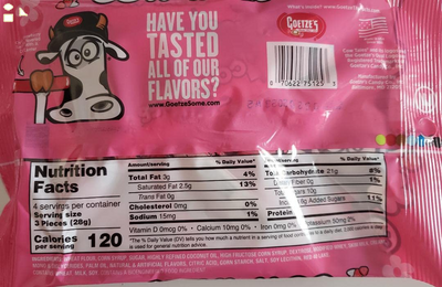 Goetze'S Cow Tales Minis Strawberry Smoothie Candy Strawberry Smoothie Flavored Caramel with a Cream Center Netwt 4Oz (113G)