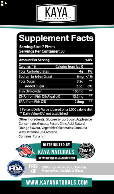 (2 Pack) Omega-3 Fish Oil Gummy Supplement, Aids Joint Function & Heart Wellness