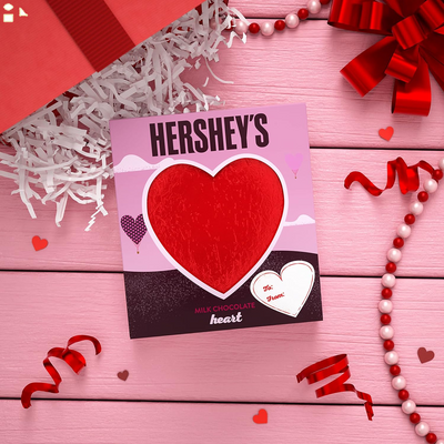 HERSHEY'S Milk Chocolate Heart, Valentine'S Day Candy Gift Box, 5 Oz